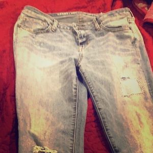 Old navy distressed boyfriend straight leg 6R